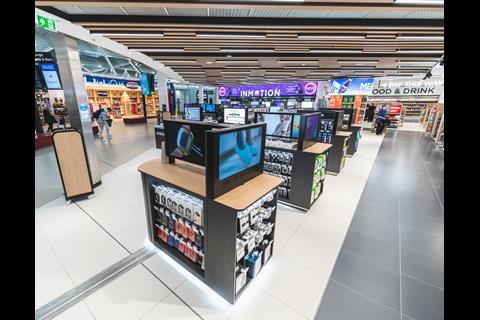 Product displays at InMotion store in Stansted